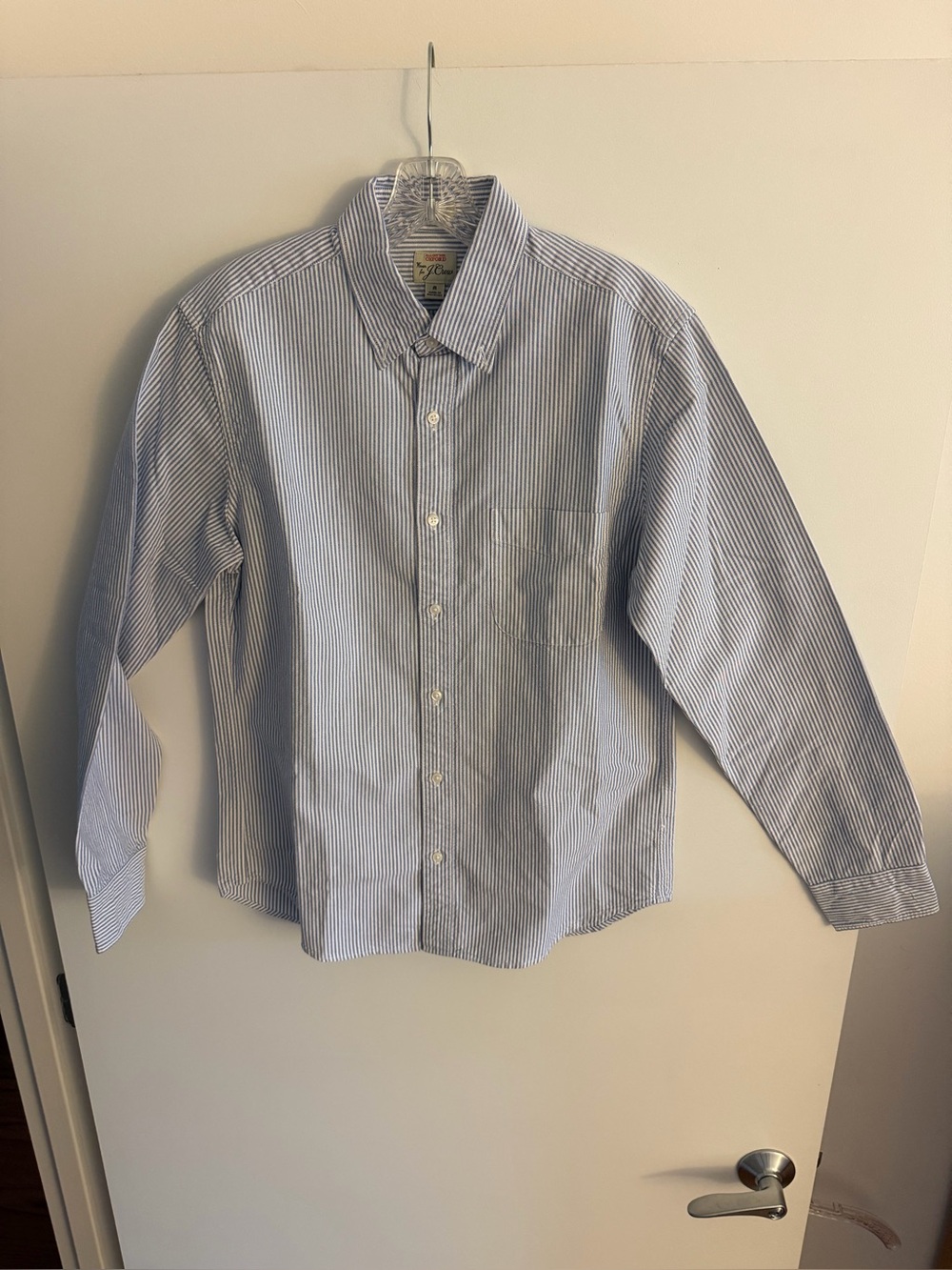 J. Crew Navy and White Striped Cotton Top